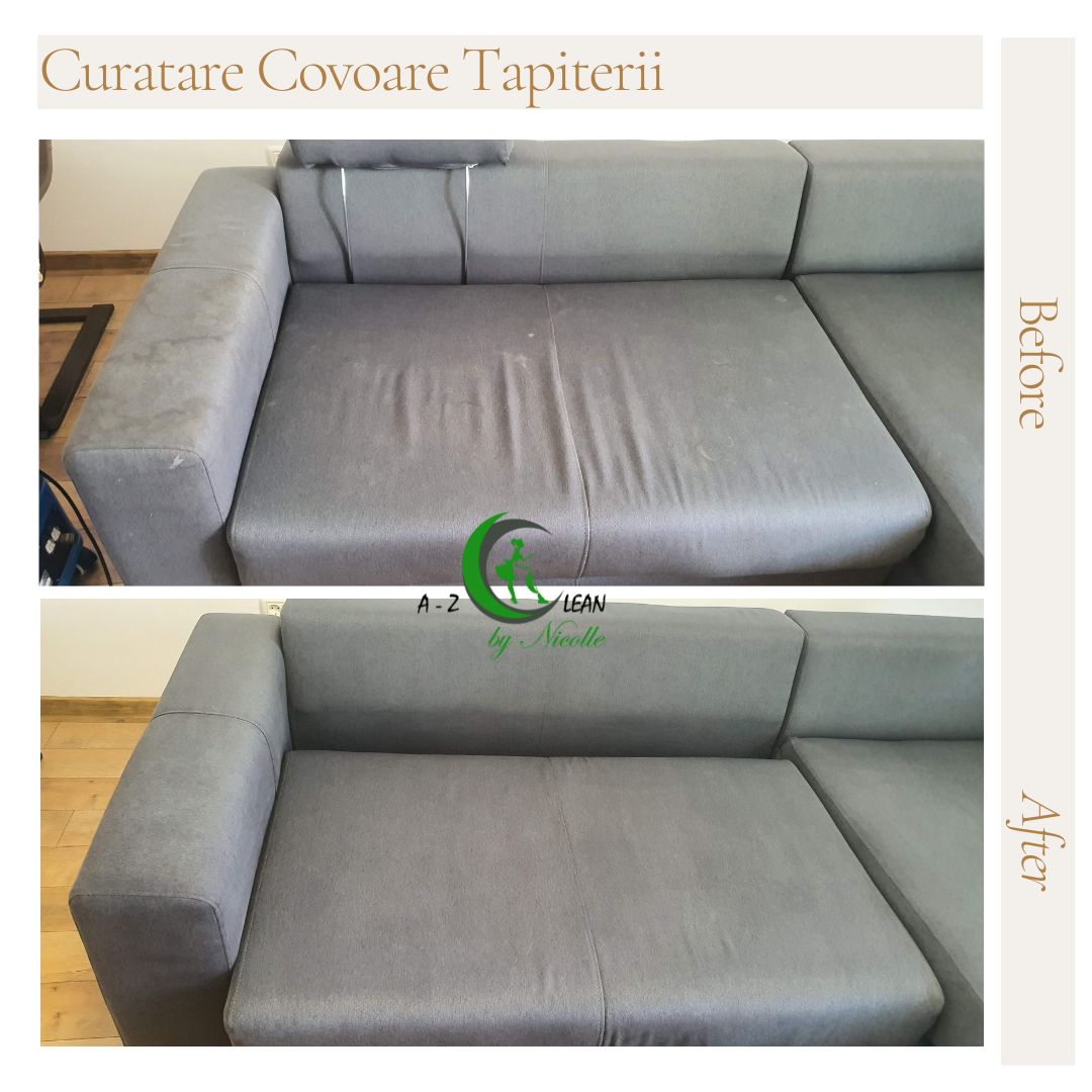 Canapea bej - Curățare în profunzime și reîmprospătare